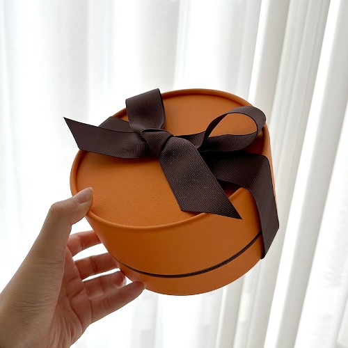 Orange Brown Ribbon SET Gift Box